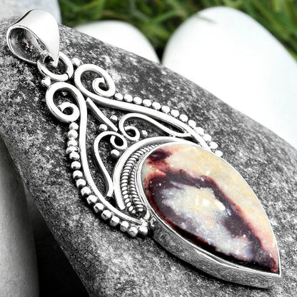 Natural Indian Blanket Jasper Pendant P-1541 SDP103587
