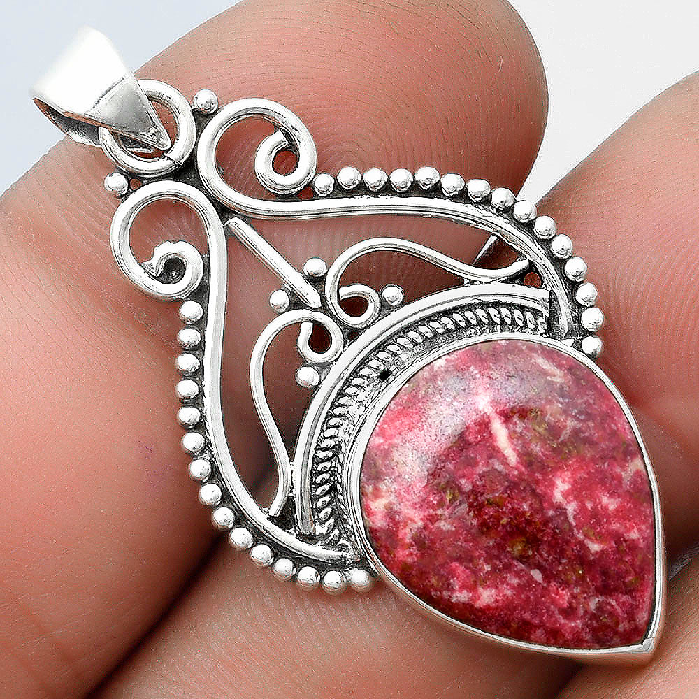 Natural Pink Thulite - Norway Pendant P-1541 SDP103590