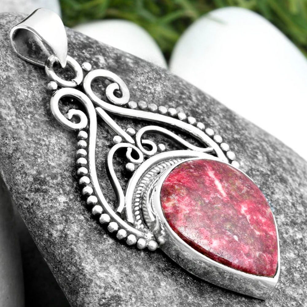 Natural Pink Thulite - Norway Pendant P-1541 SDP103590
