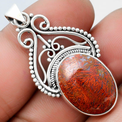 Natural Red Moss Agate Pendant P-1541 SDP103591