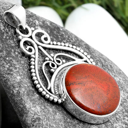 Natural Red Moss Agate Pendant P-1541 SDP103592