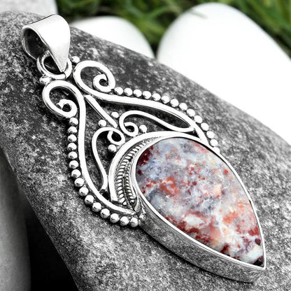 Natural Indian Blanket Jasper Pendant P-1541 SDP103597