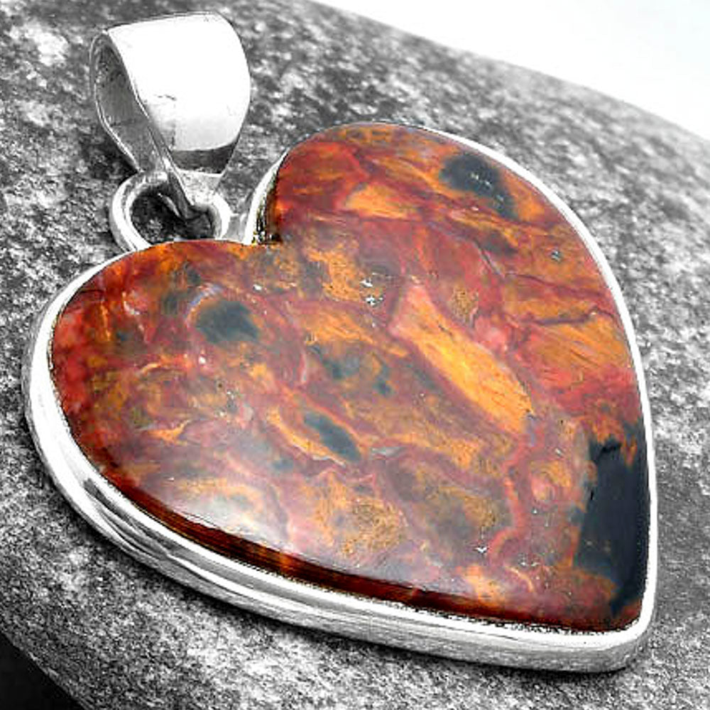 Heart Natural Pietersite - Namibia Pendant P-1043 SDP103662