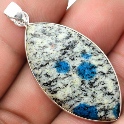 Natural K2 Blue - Azurite In Quartz Pendant P-1001 SDP103923