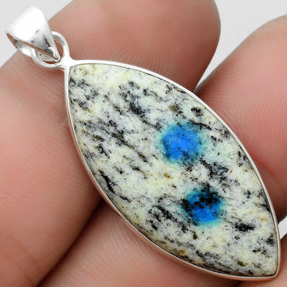 Natural K2 Blue - Azurite In Quartz Pendant P-1001 SDP103930