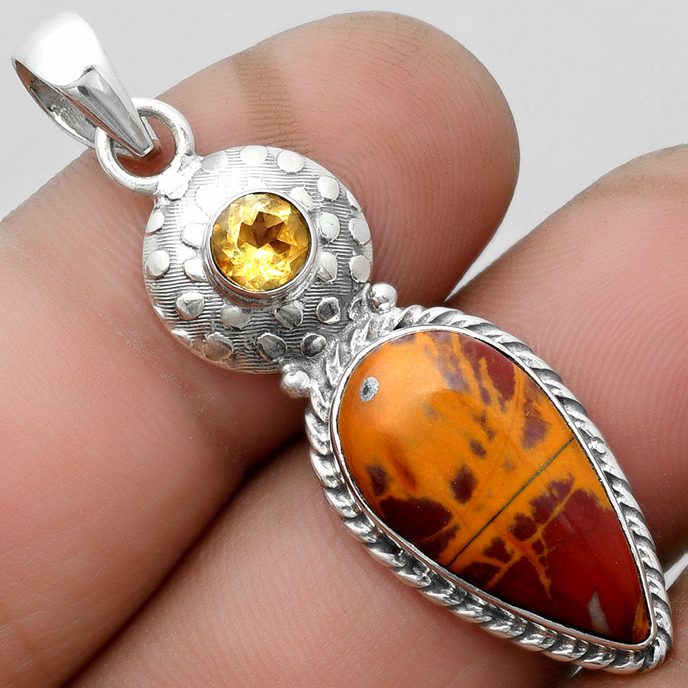 Natural Noreena Jasper & Citrine Pendant P-1299 SDP104274