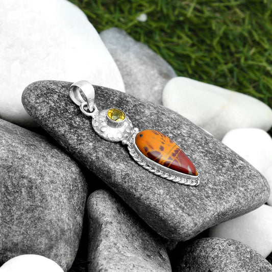 Natural Noreena Jasper & Citrine Pendant P-1299 SDP104274