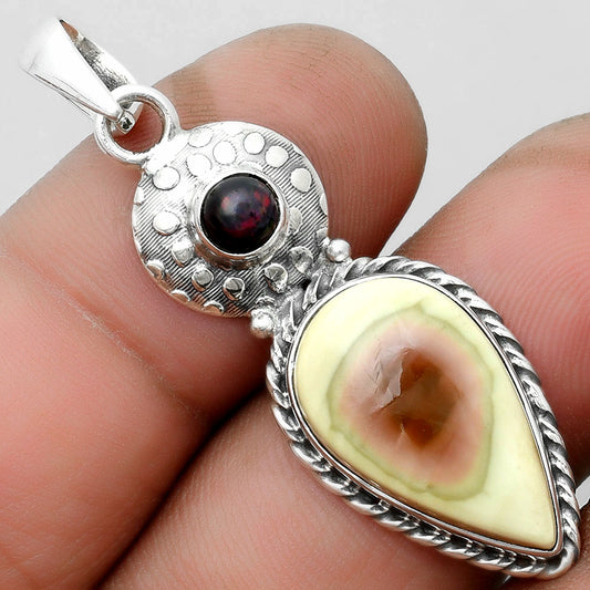 Imperial Jasper & Chalama Black Opal Pendant P-1299 SDP104312
