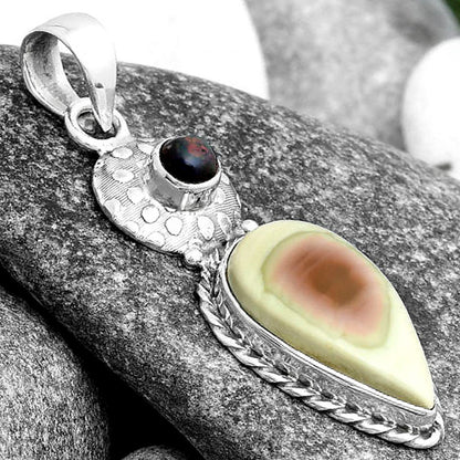 Imperial Jasper & Chalama Black Opal Pendant P-1299 SDP104312