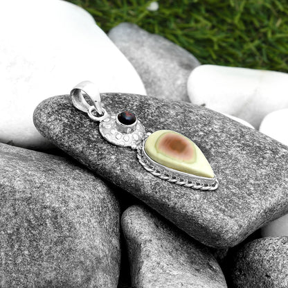 Imperial Jasper & Chalama Black Opal Pendant P-1299 SDP104312