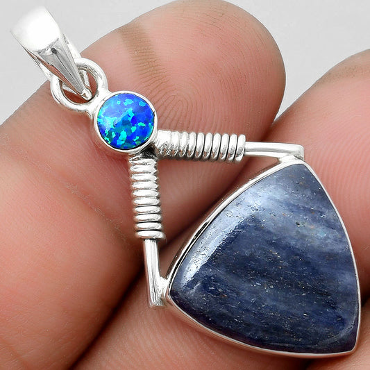 Natural Purple Aventurine & Fire Opal Pendant P-1600 SDP104324