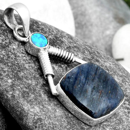 Natural Purple Aventurine & Fire Opal Pendant P-1600 SDP104361