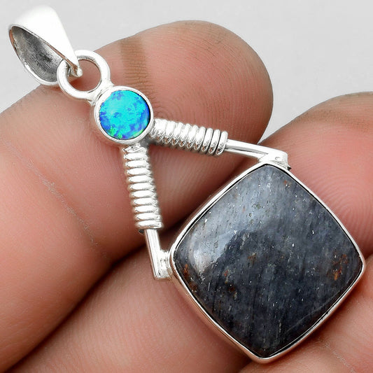 Natural Purple Aventurine & Fire Opal Pendant P-1600 SDP104367