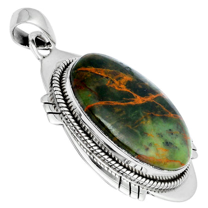 Natural Turkish Rainforest Chrysocolla Pendant P-1463 SDP104517