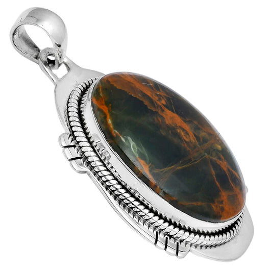 Natural Turkish Rainforest Chrysocolla Pendant P-1463 SDP104527