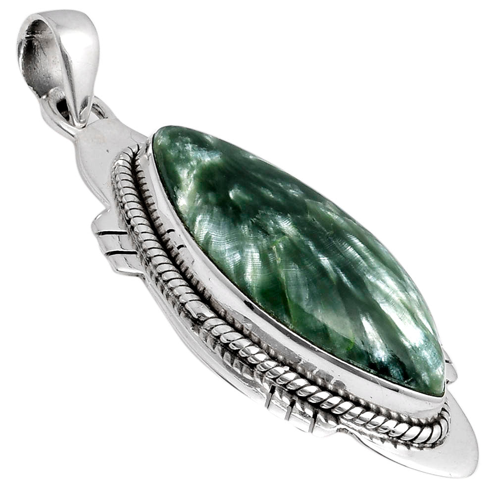 Natural Russian Seraphinite Pendant P-1463 SDP104540
