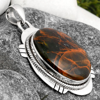 Natural Turkish Rainforest Chrysocolla Pendant P-1463 SDP104543