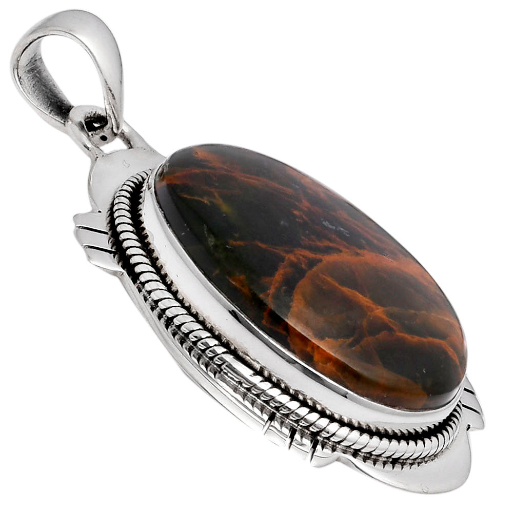 Natural Turkish Rainforest Chrysocolla Pendant P-1463 SDP104543