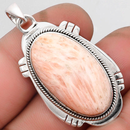 Natural Orange Scolecite - India Pendant P-1463 SDP104550