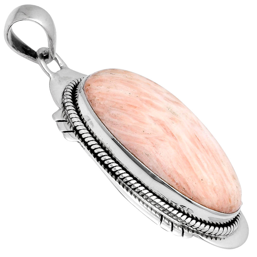 Natural Orange Scolecite - India Pendant P-1463 SDP104550