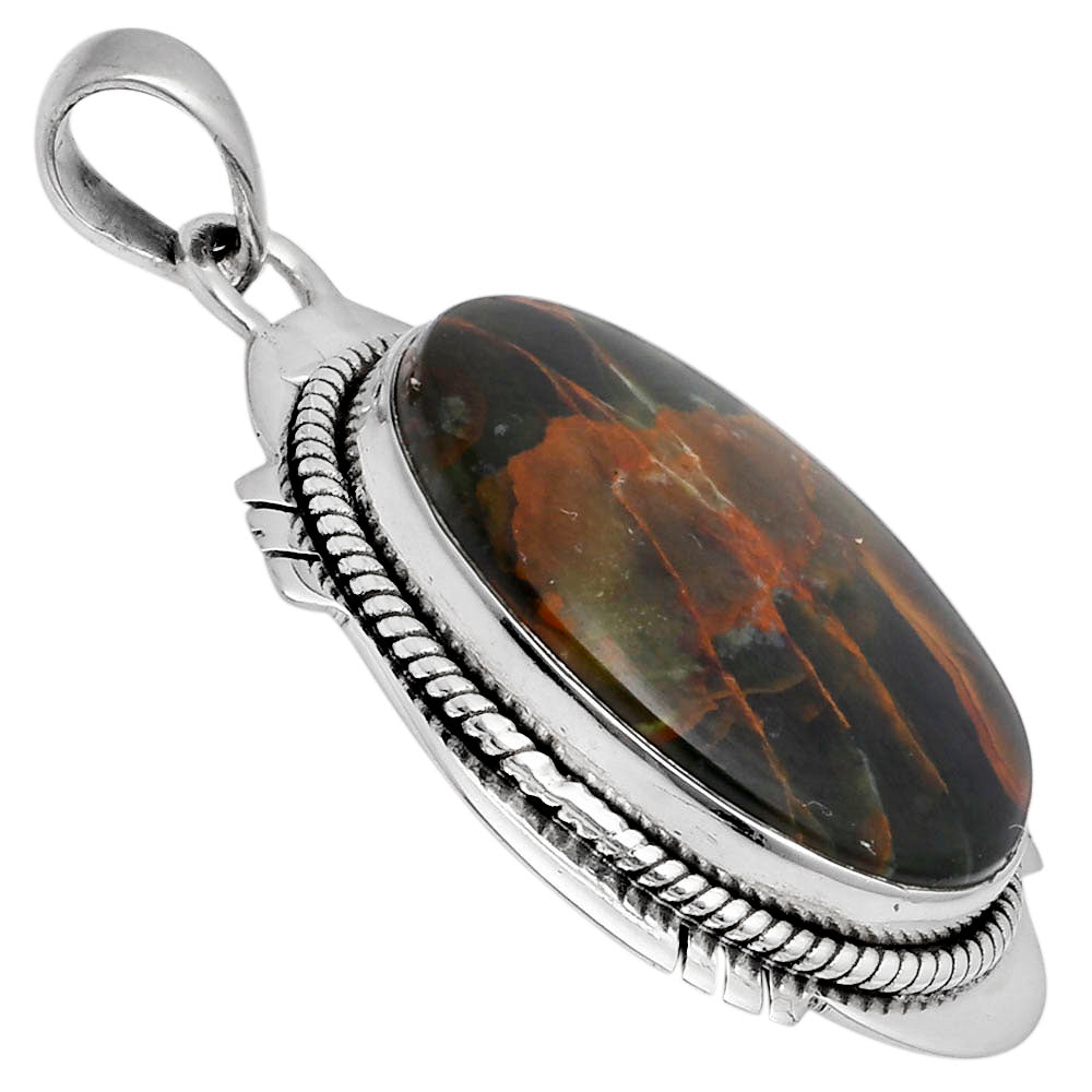 Natural Turkish Rainforest Chrysocolla Pendant P-1463 SDP104555