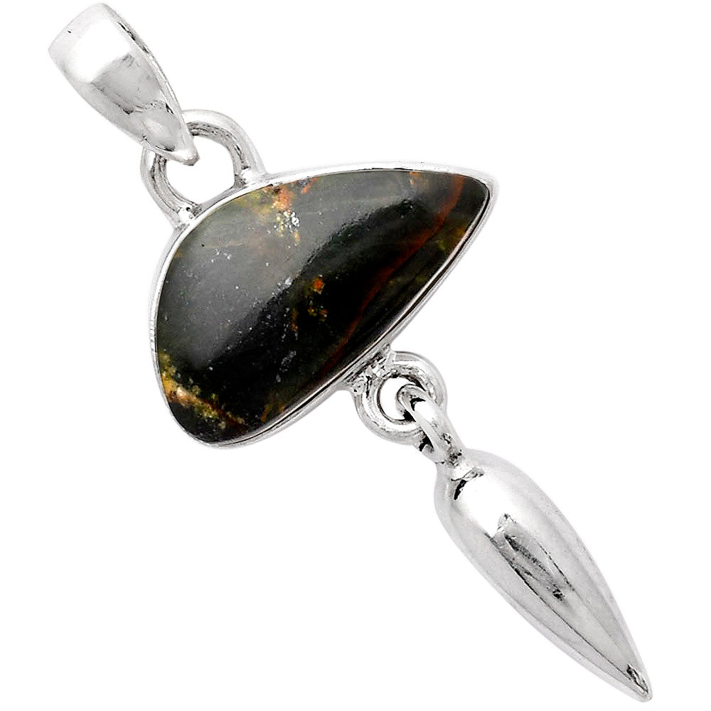 Natural Turkish Rainforest Chrysocolla Pendant P-1295 SDP104571