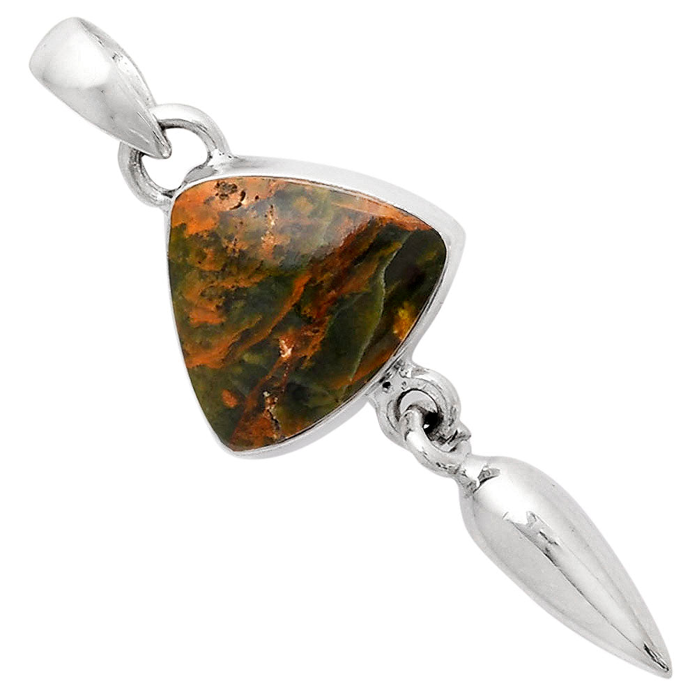 Natural Turkish Rainforest Chrysocolla Pendant P-1295 SDP104576