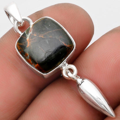 Natural Turkish Rainforest Chrysocolla Pendant P-1295 SDP104595