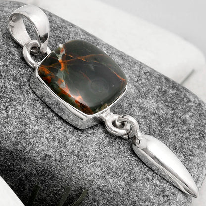 Natural Turkish Rainforest Chrysocolla Pendant P-1295 SDP104595