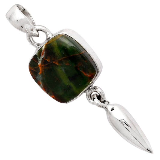 Natural Turkish Rainforest Chrysocolla Pendant P-1295 SDP104595