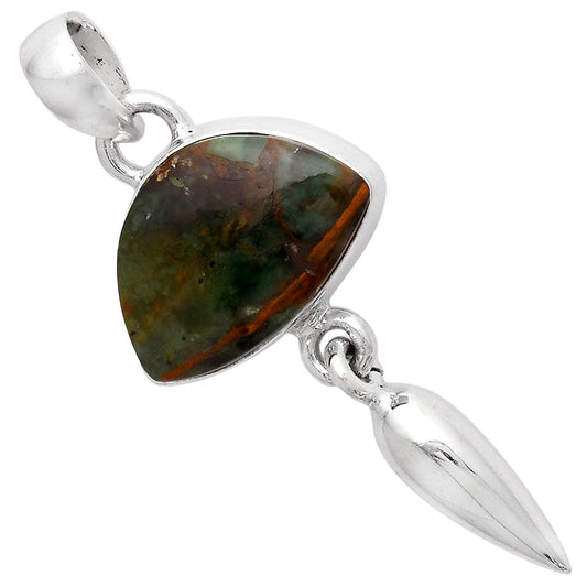 Natural Turkish Rainforest Chrysocolla Pendant P-1295 SDP104596