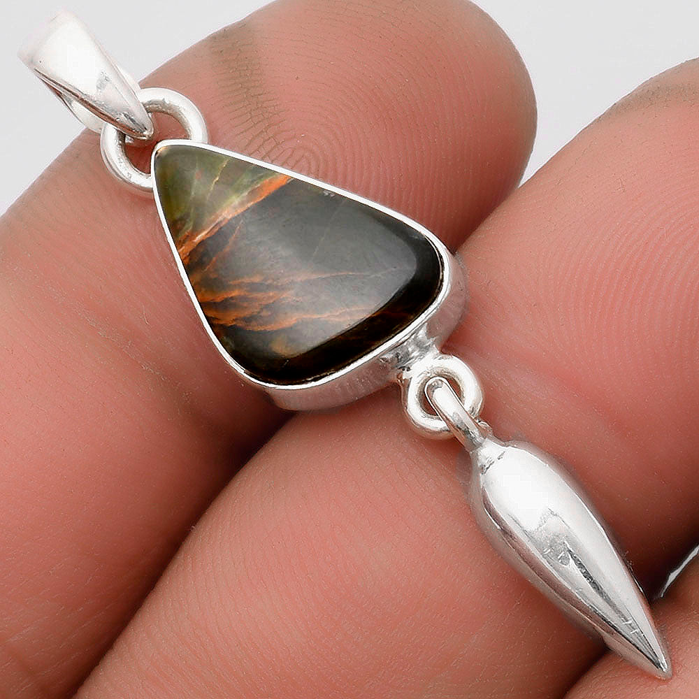 Natural Turkish Rainforest Chrysocolla Pendant P-1295 SDP104598