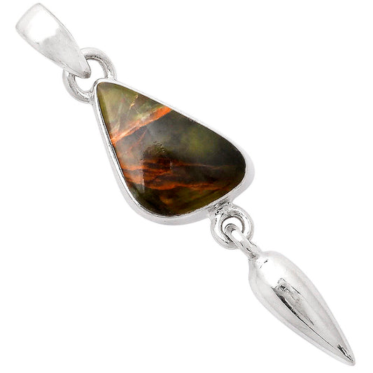 Natural Turkish Rainforest Chrysocolla Pendant P-1295 SDP104598