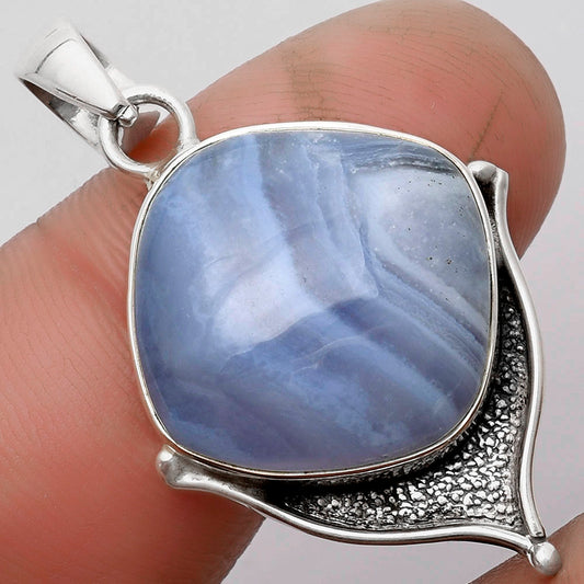 Natural Blue Lace Agate South Africa Pendant P-1393 SDP104757