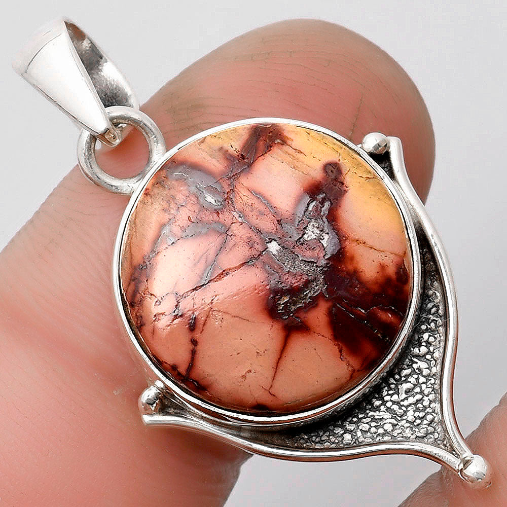Natural Indian Paint Gemstone Pendant P-1393 SDP104783