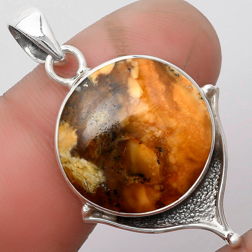 Natural Cold Mountain Thunder Egg Pendant P-1393 SDP104785