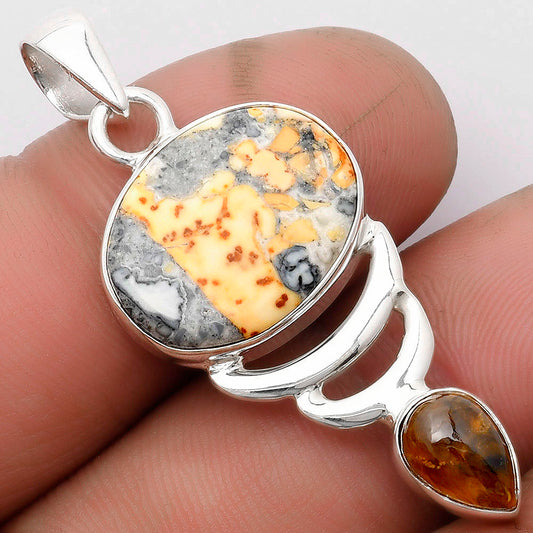 Natural Maligano Jasper & Pietersite Pendant P-1693 SDP104812