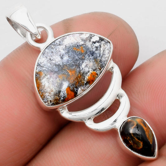 Indian Blanket Jasper & Pietersite Pendant P-1693 SDP104818