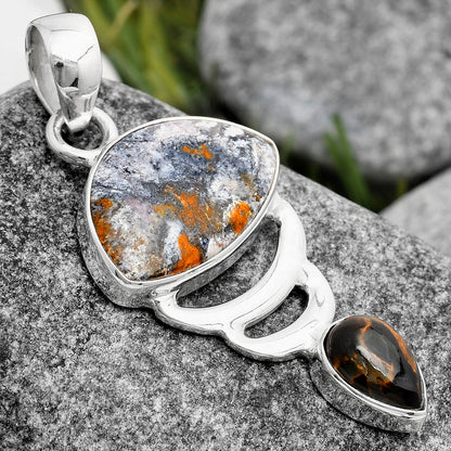 Indian Blanket Jasper & Pietersite Pendant P-1693 SDP104818