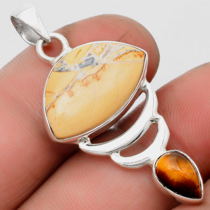 Maligano Jasper Indonesia & Tiger Eye Pendant P-1693 SDP104833