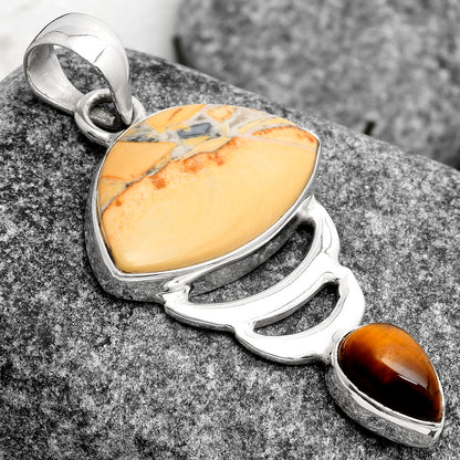 Maligano Jasper Indonesia & Tiger Eye Pendant P-1693 SDP104833