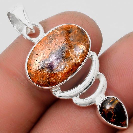Indian Blanket Jasper & Pietersite Pendant P-1693 SDP104836