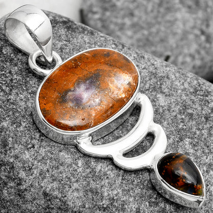 Indian Blanket Jasper & Pietersite Pendant P-1693 SDP104836