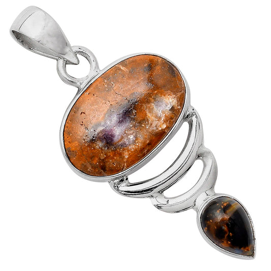 Indian Blanket Jasper & Pietersite Pendant P-1693 SDP104836