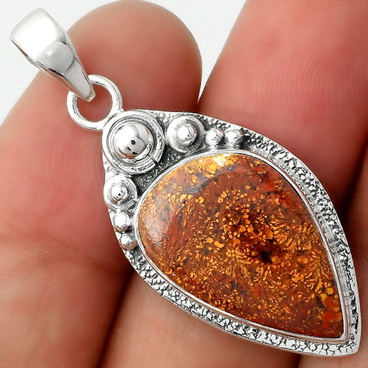 Natural Red Moss Agate Pendant P-1350 SDP104897
