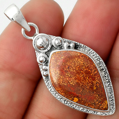 Natural Red Moss Agate Pendant P-1350 SDP104906