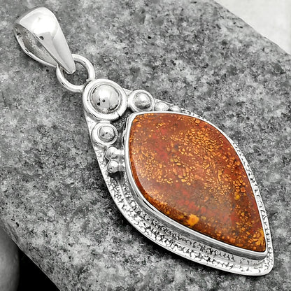 Natural Red Moss Agate Pendant P-1350 SDP104906