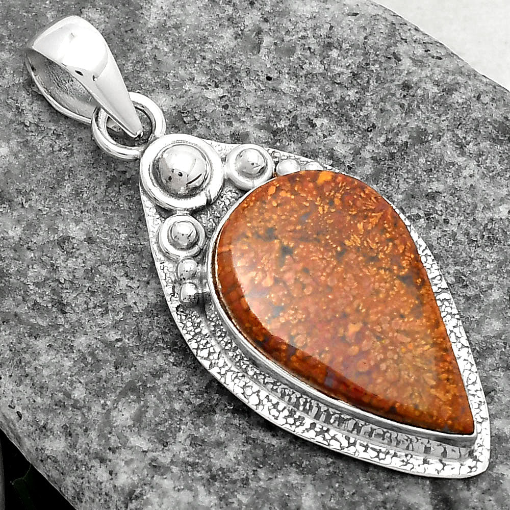 Natural Red Moss Agate Pendant P-1350 SDP104925