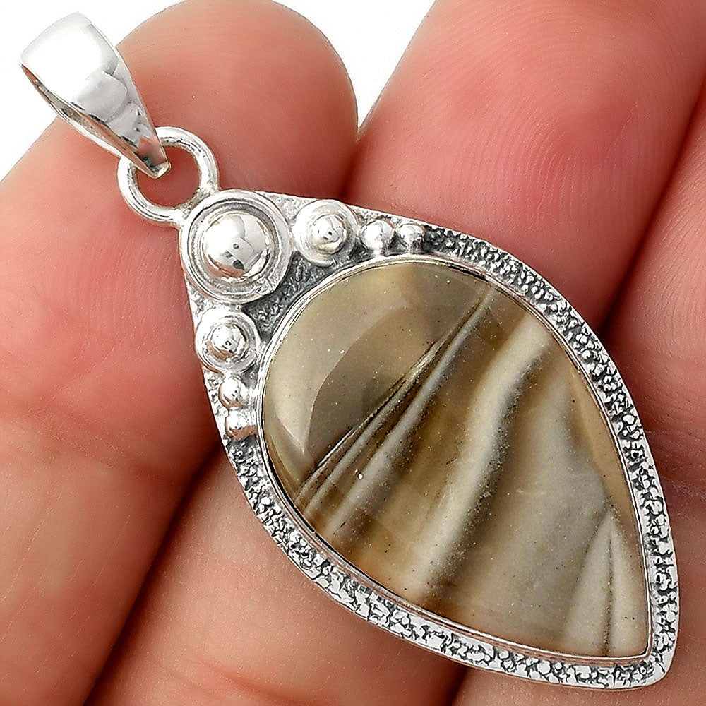 Natural Flint Stone Pendant P-1350 SDP104936