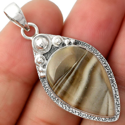 Natural Flint Stone Pendant P-1350 SDP104936
